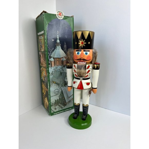 Emperor Franz Joseph German Hand-Painted Wooden Nutcracker  Emperor Franz Joseph Veb Hodrewa Rothenthal Nutcracker Wooden Handpainted